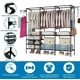 thumbnail image 2 of Organizador de Metal para Ropa,Perchero de Pie Armario con 2 ganchos laterales,Closet Organizador de Ropa, Estante de Ropa para Balcón, Dormitorio y Lavandería,Negro, 2 of 8