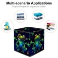 thumbnail image 2 of Starry Sky Frog Large Capacity Foldable Storage Baskets with Handle, 10.8"x10.5"x10.6", Toy Storage Cube Organizer Storage Containers, 2 of 6