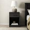 Mainstays Ardent Nightstand with 1 Drawer, Black