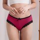 thumbnail image 1 of Puntoco Ropa interior para mujer, bragas de encaje con lazo de seda fina, ropa interior de gran tamaño para mujer, 1 of 4