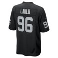thumbnail image 3 of Men's Nike Jonah Laulu  Black Las Vegas Raiders Team Game Jersey, 3 of 6