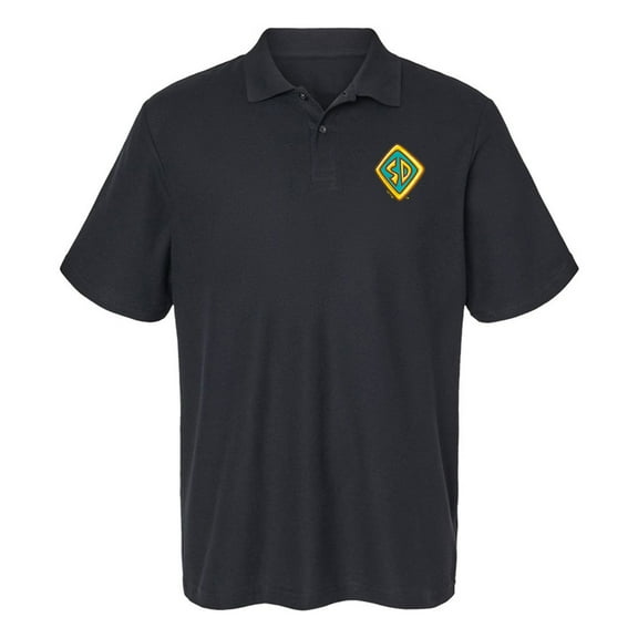 Scooby Doo! Tag Cotton Polo Shirt, Black, 2X-Large