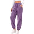 thumbnail image 2 of Fantaslook Fleece Lined Sweatpants for Women High Waisted Winter Baggy Pants with Pockets Drawstring Elastic Waist Joggers, 2 of 10