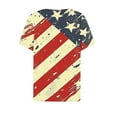 thumbnail image 4 of Zynviq Henley V Neck Womens Shirts 3/4 Sleeve 4th of July Button T Shirts Womens Tunics,L, 4 of 5