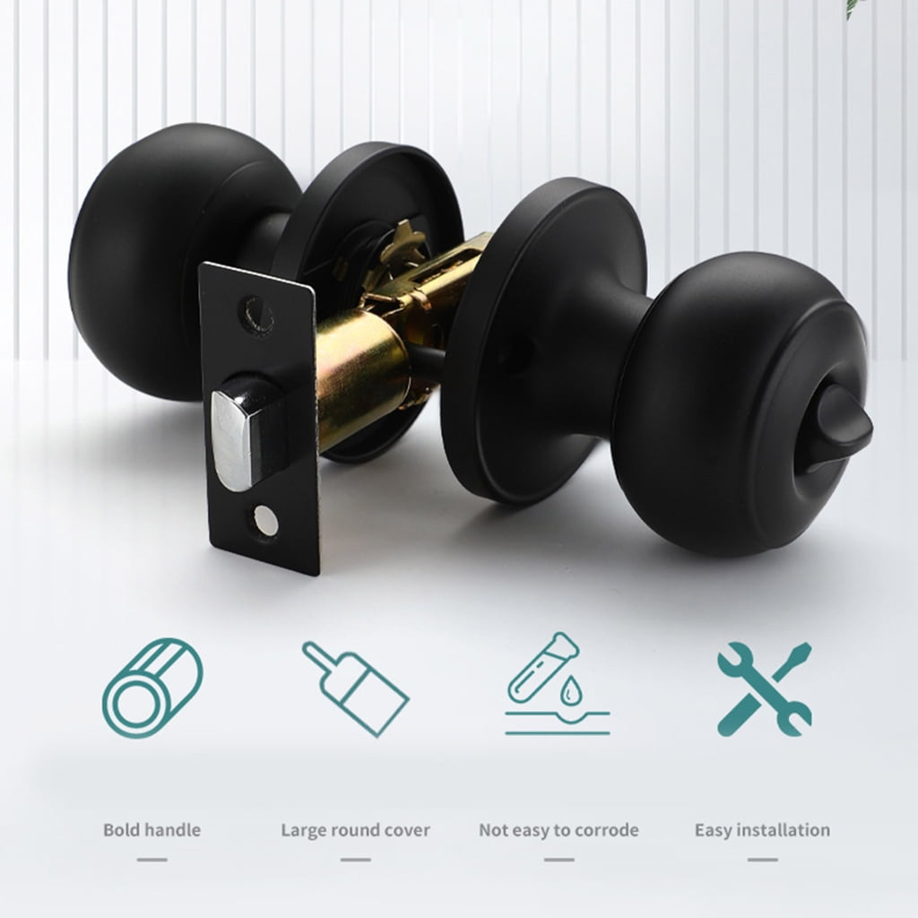 Stainless Steel Privacy Door Lock Round Knob for Bathroom Home Security
