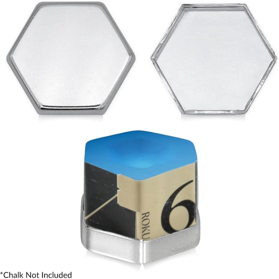 Cru5h Billiards Metal Chalk Holder Hexagon | Perfect Fit for Kamui Roku Chalk