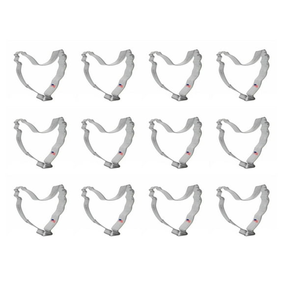 Mini Hen Chicken Dozen Cookie Cutters 1.75 inches/each A1070-W12 - The Cookie Cutter Shop - Tin Plate Steel
