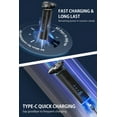 thumbnail image 6 of Electric Razor for Men, Men's Electric Shaver, 3-Blade Rotary Shaving System, Waterproof Wet Dry Cordless Razor, Touch Switch, Type-C Fast Charging, Digital Display, Travel Lock, 60+ Minutes Run Time, 6 of 8