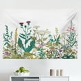 thumbnail image 1 of Flower Tapestry, Flower Garden in Nature Art with Leaves Royal Mallows in The Spring Print, Fabric Wall Hanging Decor for Bedroom Living Room Dorm, 2 Sizes, White and Green, by Ambesonne, 1 of 1