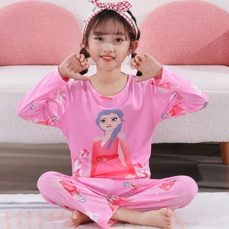 Pyjama 2 Pièces Garçon/fille Motif Pingouin – Manches Longues, Coton Doux, Tailles 2 à 15 Ans, Hiver Et Intérieur