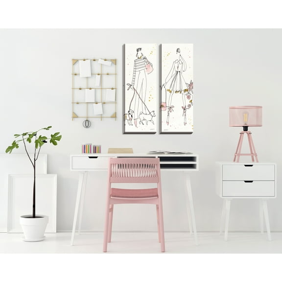 Gango Home Decor Contemporary Fashion Feet VII & VIII; Two 12x36in Hand-Stretched Canvases