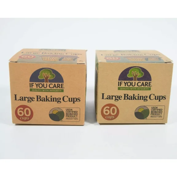 2 If You Care Large Size Baking Cups - 60 Cups Fsc Compostable 1.37 X 1.96
