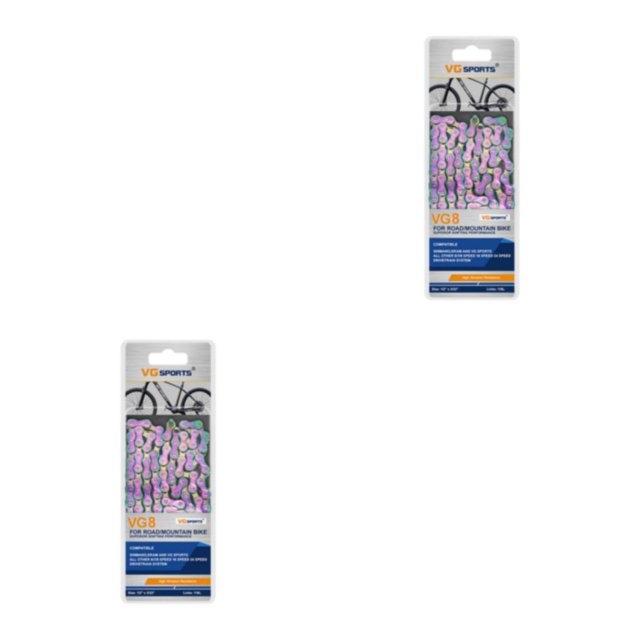 Baohd Chaînes de Vélo Robustes et Durables pour Chaque Trajet en Acier au Carbone Coloré 8 Vitesses 2ensemble