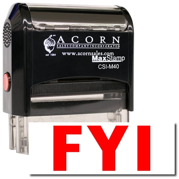 Large Self-Inking FYI Stamp with Green Ink