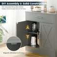 thumbnail image 2 of Walsunny Sideboards Buffets Table 28.3" with Drawer Storage Cabinet Adjustable Shelf Farmhouse Coffee Bar Cabinet for Kitchen Dining Room Entryway Small Places Dark Gray, 2 of 7