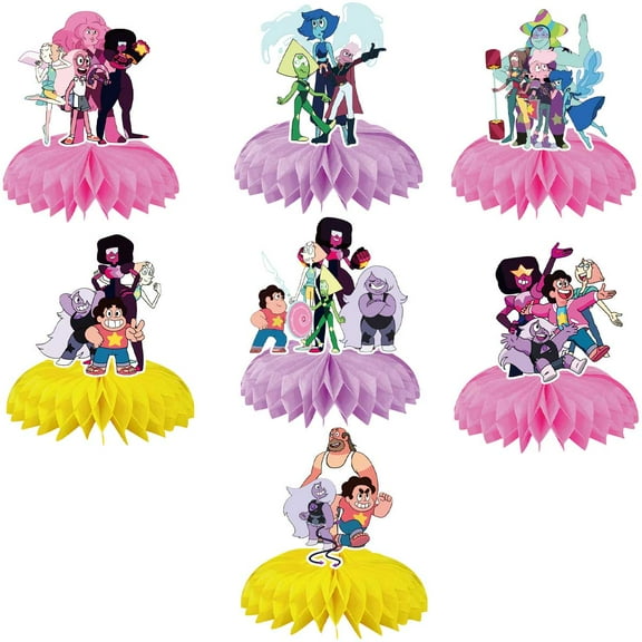 Steven Universe University Centerpieces Honeycomb Table Toppers Decorations for Photo Props Birthday Party Decor Supplies