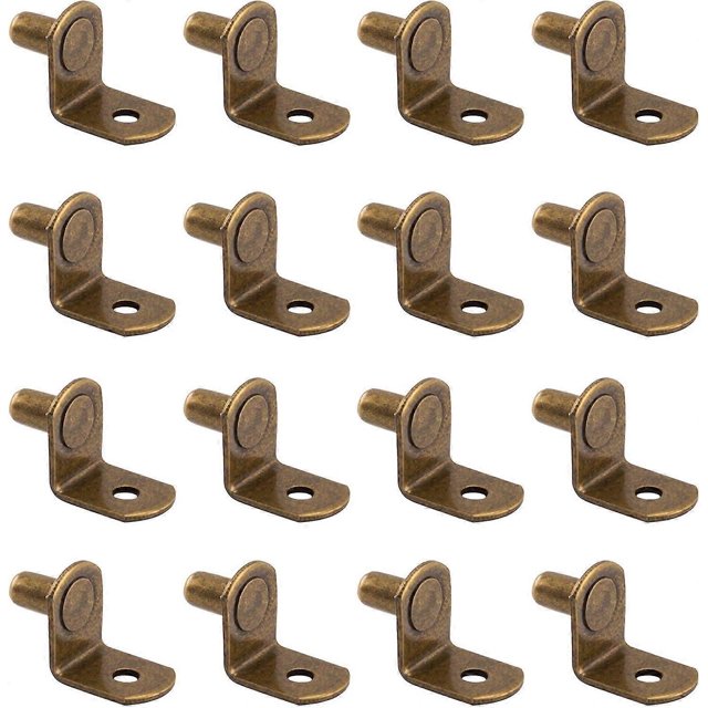 6mm L-Shaped Shelf Brackets with Hole for Cabinets, Furniture, Shelves, Shelving, 60 Units
