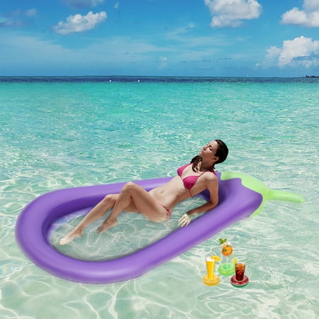Outdoor Swimming Inflatable Lounge Float Giant Purple Eggplant