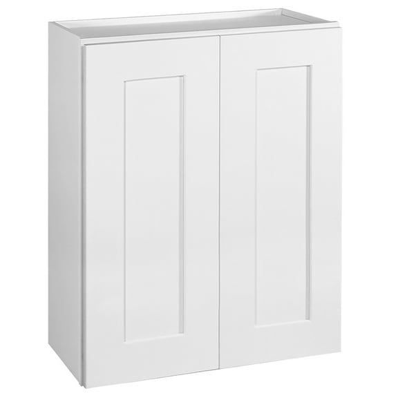 Design House 613521 Brookings Fully Assembled Shaker Style Tall Wall Kitchen Cabinet 24x30x12, White
