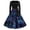 Blue, variant on Halloween Hepburn Dresses for Women Bat Spider Webeb Round Neck Horror Hepburn Dresses Moon Pumpkin Long Sleeve Funny Hepburn Dress, M