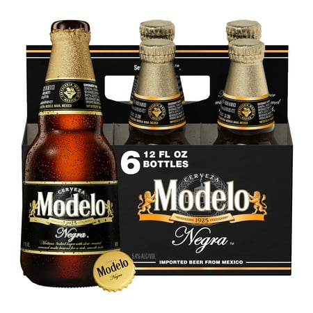 Modelo Negra Amber Lager Mexican Import Beer, 6 Pack 12 fl. oz. Bottles, 5.4% ABV