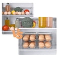 thumbnail image 2 of Sindcom Clear Plastic Egg Holder for Fridge, Automatic Rolling Egg Container for Refrigerator, Stackable 14-Count Eggs Organizer with Removable Inner Tray, Fridge Organizers and Storage, 2Pack, 2 of 6