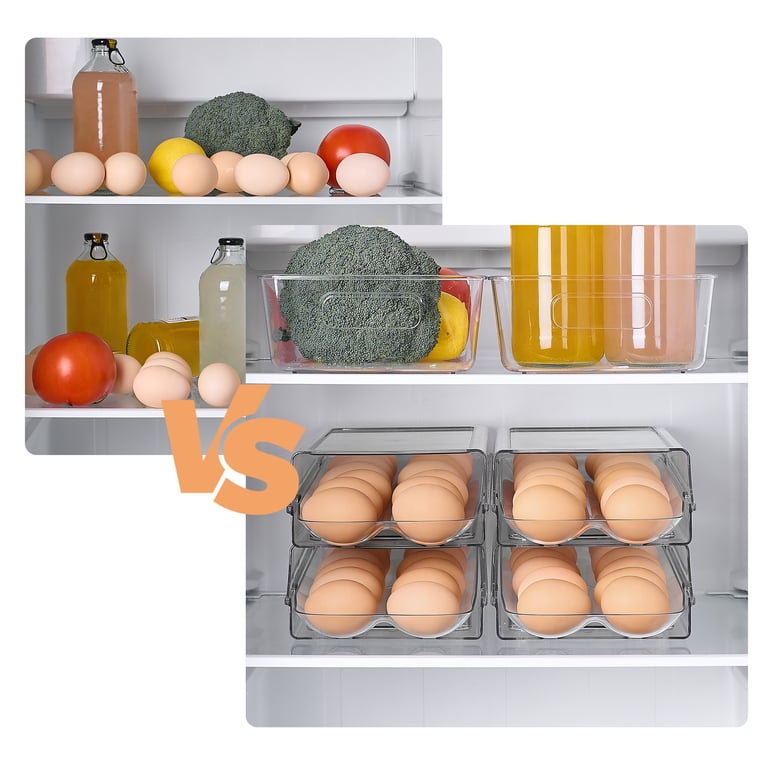 Sindcom Clear Automatic Rolling Egg Holder, 14-Count, 2-Pack photo 2