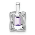 thumbnail image 3 of FB Jewels Sterling Silver Rhodium-plated Diamond & Pink Quartz Pendant, 3 of 3
