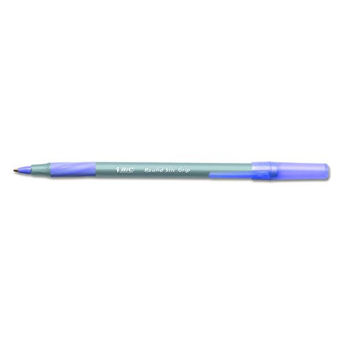 BIC Round Stic Grip Xtra Comfort Ballpoint Pen Medium Point 1.2mm Red 12-Count 1