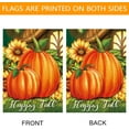 thumbnail image 2 of Happy Fall Pumpkin Farmhouse Decorative Flag Double Sided Harvest Sunflower Thanksgiving Day Outdoor Yard House Flag 28×40 inch, 2 of 6