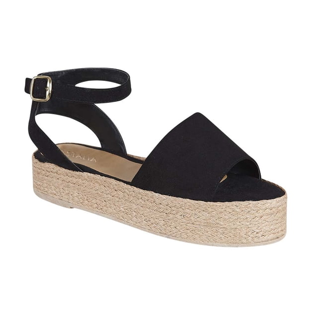 Alpargata piso Mujer Negro Altura 3 cm Castalia 030-49