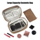 thumbnail image 5 of 1 juego de bolsa de cosméticos, bolsa de maquillaje de viaje impermeable, bolsa organizadora de cepillos cosméticos, bolsa de almacenamiento para el cuidado de la piel para mujeres, marrón, 9.45 x 6.10 x 4.33 pulgadas. Unique Bargains bolsas de cosméticos, 5 of 7