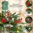 thumbnail image 6 of Ayieyill 2pcs Large Pre-Lit Christmas Urn Filler,w/ Pinecones &Berries, Warm White & Flashing Lts, 23" Diameter (Norfolk Branches), 6 of 10