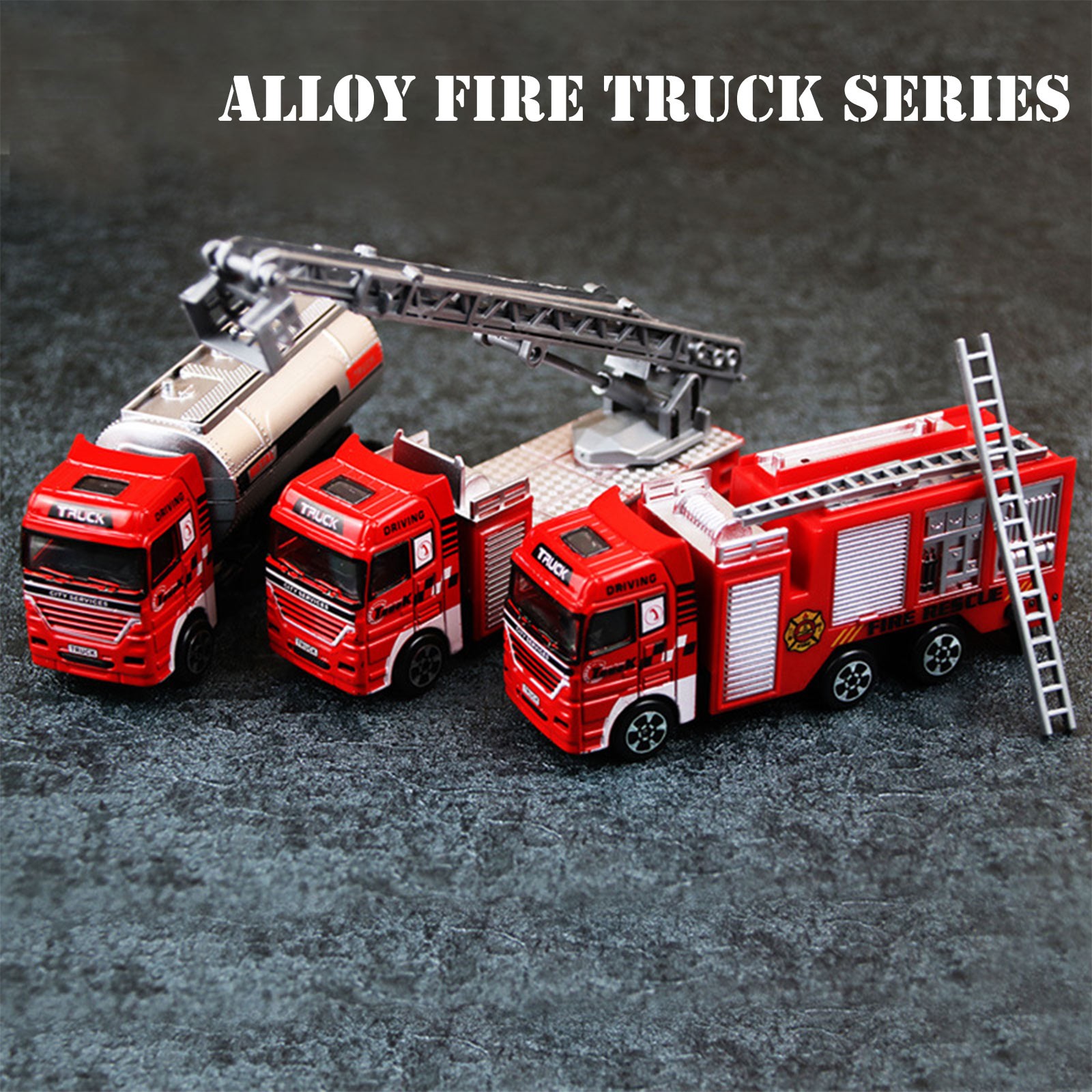 Set 6 Voitures Miniatures Pompiers - Jouets à Traction Inertielle - Modèle Aléatoire Pour Enfants