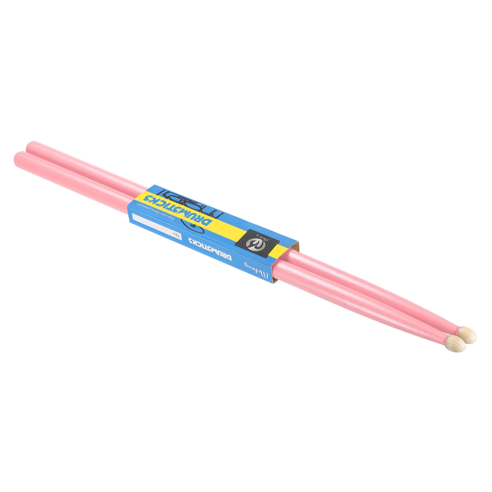 Maple Wood Drumstick Anti Slip Drum Stick 7A Pink 2pcs for Drumming
