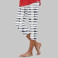 thumbnail image 2 of YDFCWXW Womens Cute Printed High Waisted Cropped Capri Leggings Tummy Control Knee Length Stretch Cropped Yoga Pants Dark Blue, XXL, 2 of 5