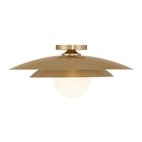 Sherrer 1-Light Ceiling Light in Warm Brass
