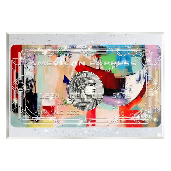 Stupell Industries Glam Credit Card Abstract Painting Unframed Art Print Wall Art, 19 x 13