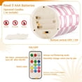 thumbnail image 5 of Yayeee Flameless Candles with Remote Flickering Battery Operated Multi Color Changing, Pink Checkered Heart, 5 of 7