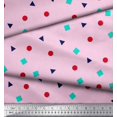 thumbnail image 3 of Soimoi Georgette Viscose Fabric Square,Dot & Triangle Geometric Printed Craft Fabric by The Yard 42 Inch Wide, 3 of 3