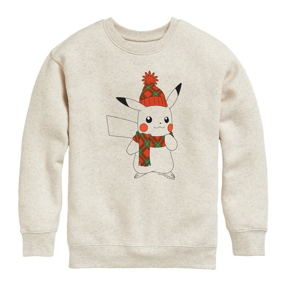 Pokémon - Pikachu Bundled Up -Youth Crew Fleece Sweatshirt