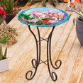 thumbnail image 3 of Hummingbird Birdbath Glass Bowl with Stand - Outdoor Garden Decor for Birds, 3 of 9