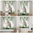 thumbnail image 6 of Easter Sheer Curtains 84 Inches Long, Spring Bunny Botanical Eucalyptus Leaves Plants Light Filering Curtains, Breathable Simi Curtain Privacy Drapes for Living Room Bedroom Window Treatment, 6 of 9