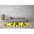 thumbnail image 3 of Ahgly Company Indoor Square Abstract Yellow Modern Area Rugs, 7' Square, 3 of 4