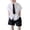 Black, variant on Dursoulink Boys Summer School Uniform Set White Short Sleeve Shirt Black Shorts Necktie for Kids Daily Wear Holiday Party Performance with Button-Up Front Cotton Blend Sizes 90-150
