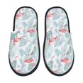 thumbnail image 1 of Fotbe Tropical Flamingo Pantuflas Peludas para Mujer con Estampado, Zapatillas de Peluche, Zapatos de Invierno para Casa, Uso Interior y Exterior-Medium, 1 of 8