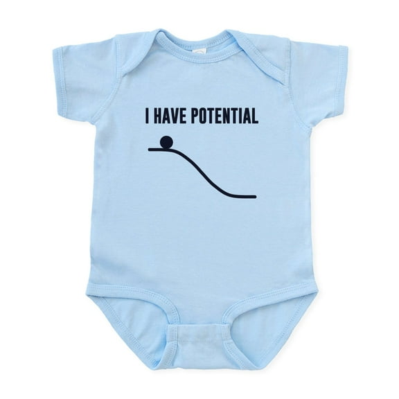 CafePress - I Have Potential Energy Body Suit - Baby Light Bodysuit, Size Newborn - 24 Months