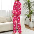 thumbnail image 3 of Top-kevin Women Long Sleeve Pajama Set Comfy Pjs Sets Horses Flowers Pattern 2 Piece Lounge Set, 3 of 12