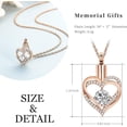 thumbnail image 2 of Small Heart Urn Necklace for Ashes with Birthstone Cremation Jewelry Heart Birthstone Cremation Jewelry for Human / Pet Memorial Locket, 2 of 7