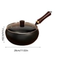thumbnail image 3 of zhangmingg Japanese Hand Fry Pan with Glass Lid Non Stick Cooking Utensil for Meals, 3 of 5